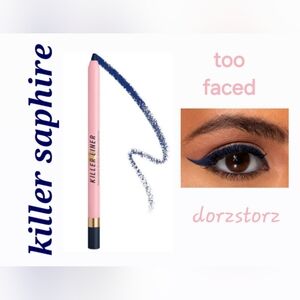 TOO FACED Killer Liner Gel Eyeliner Pencil *KILLER SAPHIRE* / .004 oz / NIB